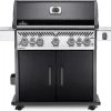 Napoleon Gasbarbecue Met Achter- En Zijbrander Rogue Zwart 168 X 64 X 123 Cm