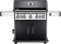 Napoleon Gasbarbecue Met Achter- En Zijbrander Rogue Zwart 168 X 64 X 123 Cm