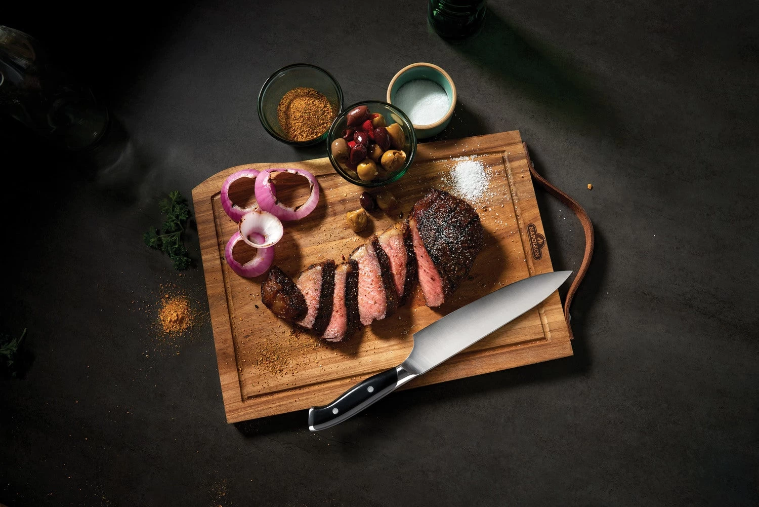 Napoleon President Limited Edition Snijplank Met Chef Mes 6 Napoleon President Limited Edition Snijplank Met Chef Mes - Afbeelding 6